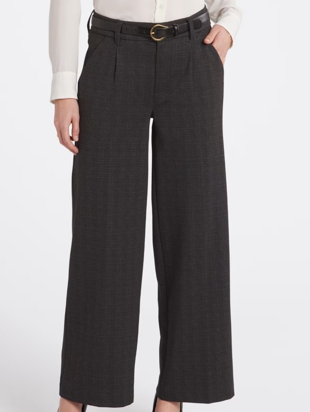 Democracy Absolution Wide Leg Trouser Dark Grey Sz 12 NWT